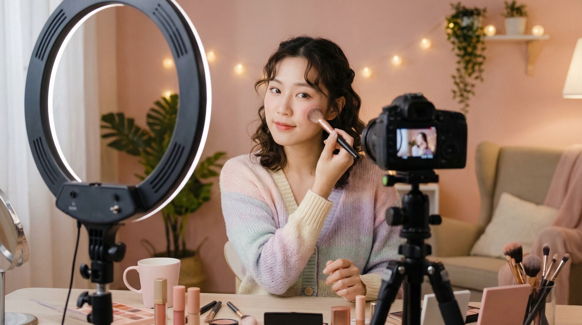 黄色仓库美妆视频教程